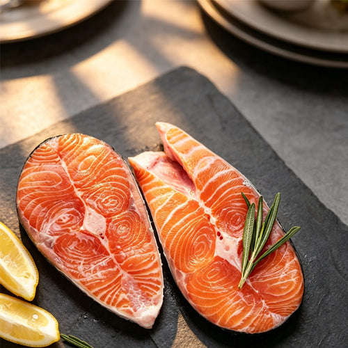 Atlantic Salmon Tail Steaks, Frozen 500g